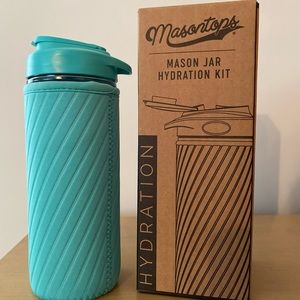 MasonTops Glass Water Bottle NIB